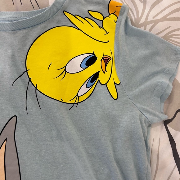 LOONEY TUNES • Lt Blue T-Shirt • Large/ 11-13 - Picture 3 of 8